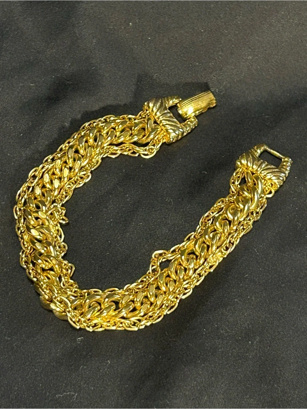Goldette vintage 90s style Multi-Chain Bracelet - Women's Fashion Accessory